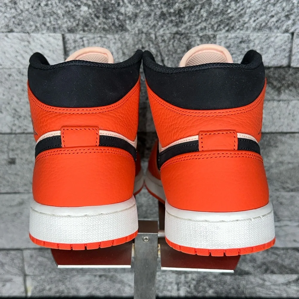 Jordan 1 Mid Team Orange Black - MNS10.5